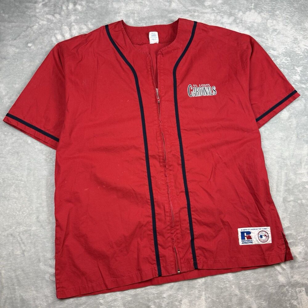 Vintage St. Louis Cardinals Russell Athletic Jersey Shirt Red MLB Baseball XL